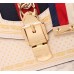 Gucci Sylvie Leather Mini Chain Bag 431666 White 2018