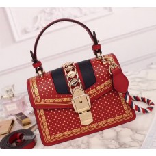 Gucci Sylvie Leather Mini Bag 470270 Red 2018