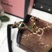 Gucci Sylvie GG Velvet Small Shoulder Bag ‎524405 Brown 2018