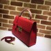 gucci Padlock Gucci Signature top handle 428208  red