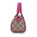 Gucci Supreme Canvas Top Handle Bag Rosy red