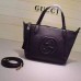 Gucci Soho Leather Top Handle Bag 369176 Black