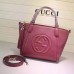 Gucci Soho Leather Top Handle Bag 369176 Rosy