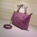 Gucci Soho Leather Top Handle Bag 369176 Rose Red