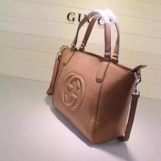 Gucci Soho Leather Top Handle Bag 369176 Apricot