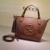 Gucci Soho Leather Top Handle Bag 369176 Apricot