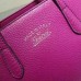 Gucci swing mini leather top handle bag 368827 Crimson