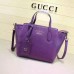 Gucci swing mini leather top handle bag 368827 Purple