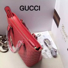 Gucci Signature leather tote 432124 red
