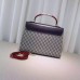 Gucci Padlock GG Supreme Top Handle Bag 432674 DARK BLUE