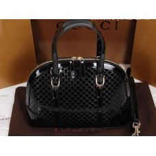 Gucci nice microguccissima leather top handle bag black