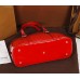 Gucci nice microguccissima patent leather top handle bag red