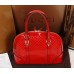 Gucci nice microguccissima patent leather top handle bag red