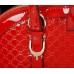 Gucci nice microguccissima patent leather top handle bag red