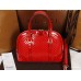 Gucci nice microguccissima patent leather top handle bag red