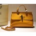 Gucci Bamboo Daily leather top handle bag 392013 Yellow