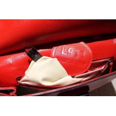 Gucci Bamboo Daily leather top handle bag 392013 Red