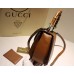 Gucci Vintage Leather Bamboo Top Handle Bag In Brown With A Mini Mirror
