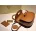 Gucci Vintage Leather Bamboo Top Handle Bag In Brown With A Mini Mirror