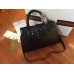 Gucci Jackie Soft Crocodile Top Handle Bag Black