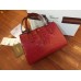 Gucci Jackie Soft Crocodile Top Handle Bag Red