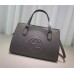 Gucci Soho leather top handle bag 431571 grey