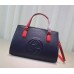 Gucci Soho leather top handle bag 431571 blue and white