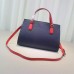 Gucci Soho leather top handle bag 431571 blue and white