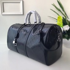 GUCCI 206500 GG SUPREME large carry-on duffle BLACK