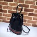 Gucci Ophidia Web Suede Small Bucket Top Handle Bag 550621 Black