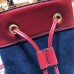 Gucci Ophidia Web Suede Small Bucket Top Handle Bag 550621 Blue