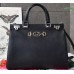 Gucci Zumi Grainy Leather Medium Top Handle Bag 564714 Black 2019