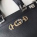 Gucci Zumi Grainy Leather Medium Top Handle Bag 564714 Black 2019