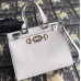 Gucci Zumi Grainy Leather Small Top Handle Bag 569712 White 2019
