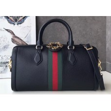 Gucci Web Ophidia Medium Top Handle Bag 524532 Leather Black 2019