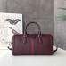 Gucci Web Ophidia Medium Top Handle Bag 524532 Leather Burgundy 2019