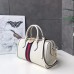 Gucci Web Ophidia Medium Top Handle Bag 524532 Leather White 2019