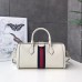 Gucci Web Ophidia Medium Top Handle Bag 524532 Leather White 2019