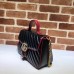 Gucci Diagonal GG Marmont Small Top Handle Bag 498110 Black 2019
