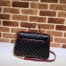 Gucci Diagonal GG Marmont Small Top Handle Bag 498110 Black 2019