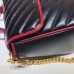 Gucci Diagonal GG Marmont Small Top Handle Bag 498110 Black 2019