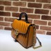 Gucci Diagonal GG Marmont Small Top Handle Bag 498110 Brown 2019