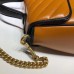 Gucci Diagonal GG Marmont Small Top Handle Bag 498110 Brown 2019