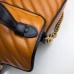 Gucci Diagonal GG Marmont Mini Top Handle Bag 583571 Brown 2019