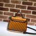 Gucci Diagonal GG Marmont Mini Top Handle Bag 583571 Brown 2019