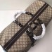 GUCCI 206500 GG SUPREME large carry-on duffle BLACK