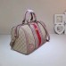 Gucci Vintage Web Embroidered Bag 406868 Nude Pink