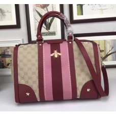 Gucci Vintage Web Embroidered Bag 406868 Burgundy