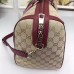 Gucci Vintage Web Embroidered Bag 406868 Burgundy