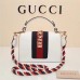 Gucci Sylvie leather mini handbag 421883 White(ENYI-722201)